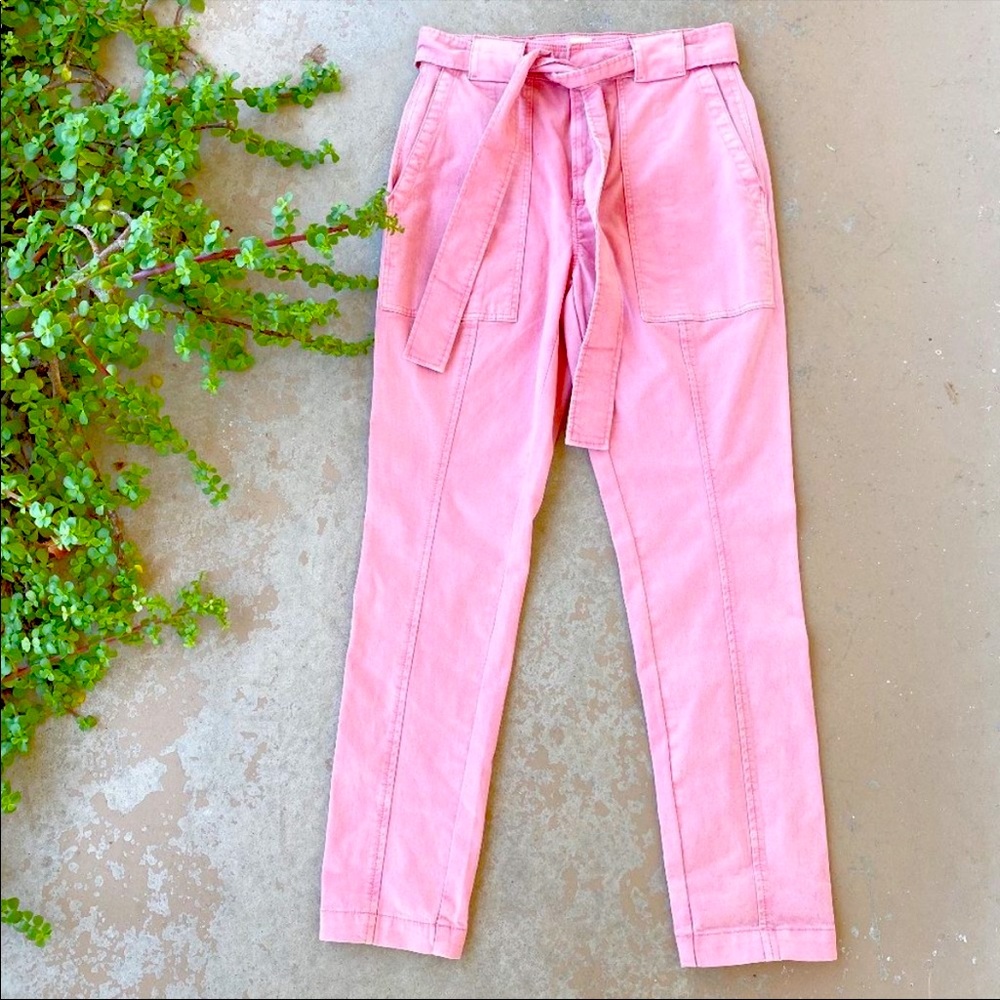 Rebecca Taylor Pink Paperbag Waist Trousers